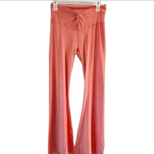 OFFLINE By Aerie Pink Coral Flaired Yoga Pant Leggings Like New Size L